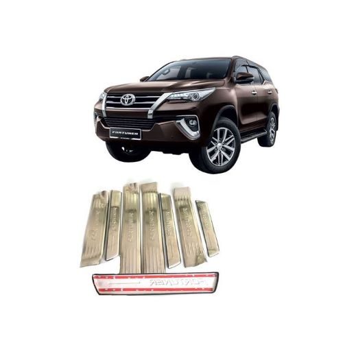 BỘ ỐP BẬC BƯỚC CHÂN TRONG NGOÀI INOX DÀNH CHO XE FORTUNER 2017