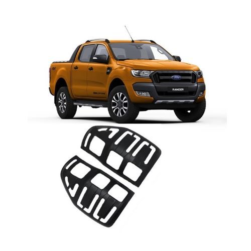 BỘ ỐP ĐÈN HẬU MẪU MÀU ĐEN XE FORD RANGER