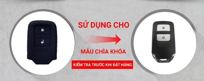 BỌC CHÌA KHÓA BẰNG SILICON 2 NÚT DÀNH CHO XE HONDA CITY , CIVIC , CRV , JAZZ ...