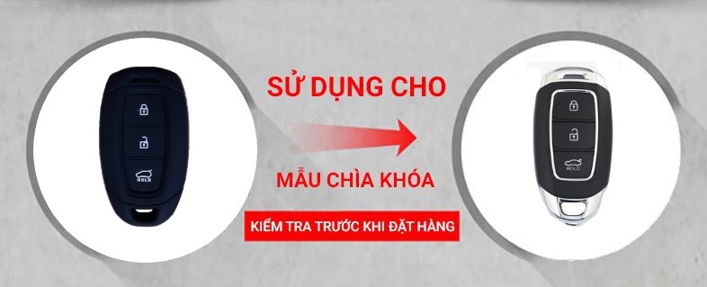 BỌC CHÌA KHÓA SILICON 3 NÚT DÀNH CHO XE HYUNDAI ACCENT CAO CẤP.