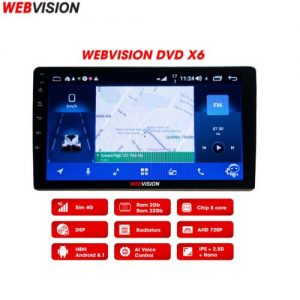 MÀN HÌNH DVD ANDROID WEBVISION X6 DÙNG CHO XE Ô TÔ