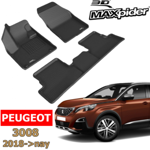 THẢM LÓT SÀN XE PEUGEOT 3008 CHÍNH HÃNG 3D MAXPIDER KAGU 2018-2022