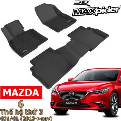 THẢM LÓT SÀN XE MAZDA 6 CHÍNH HÃNG 3D MAXPIDER KAGU